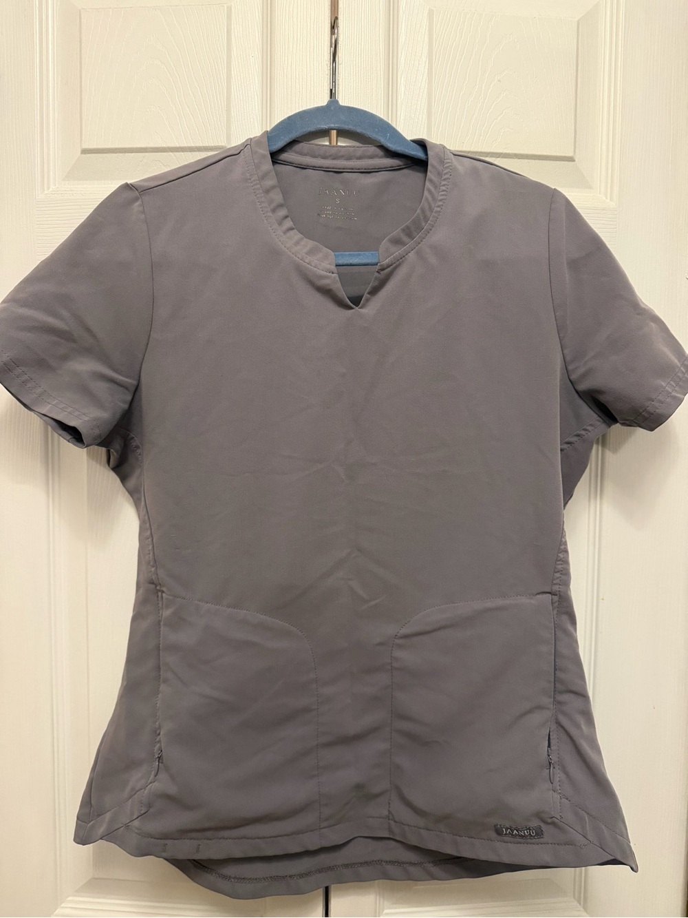 Jaanuu Gray Women’s Medical Scrub Top - Small